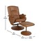 Flash Furniture Cason Massaging Adjust Recliner w/Deep Side Pockets and Ottoman w/Wrapped Base, Brown LeatherSoft BT-753P-MASSAGE-CGN-GG - alternate 9